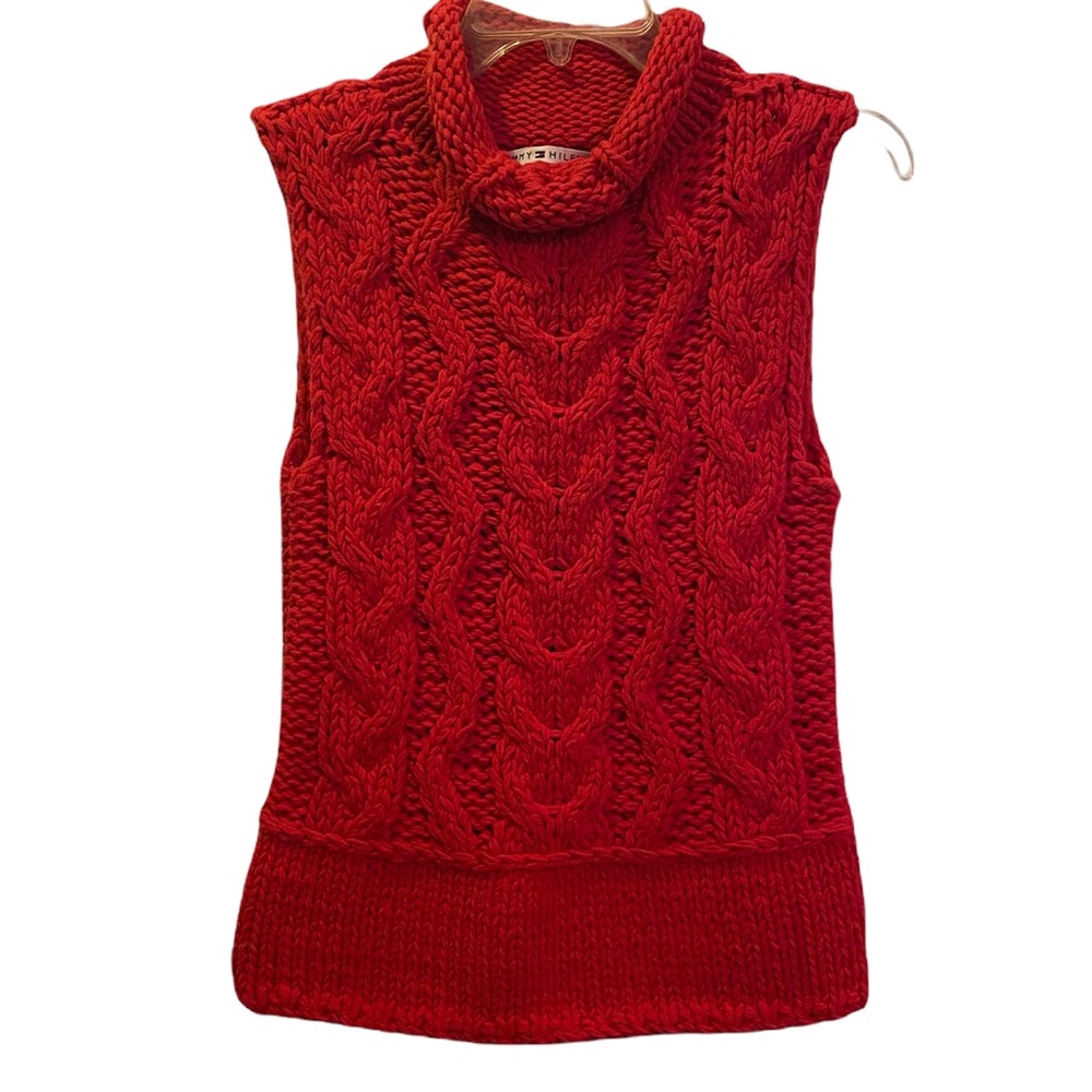 Hand-knit Tommy Hilfiger Sweater Turtleneck Top